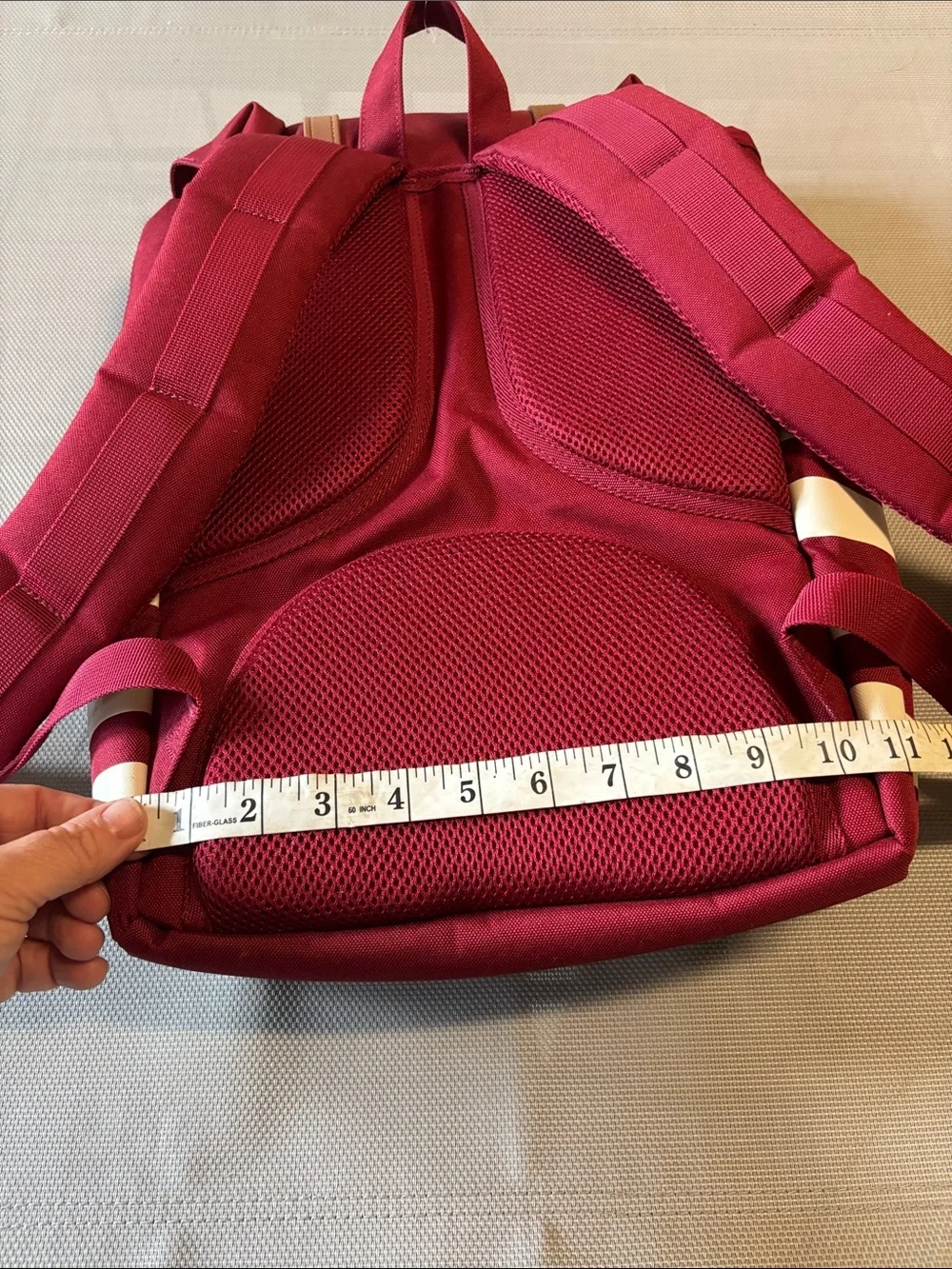 Herschel Supply Company Burgundy Backpack with Cream Stripes NWOT